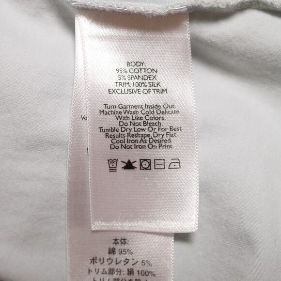 Eddie Bauer Ruffle Front Tank Top Light Blue Cotton Summer Cami Shirt Size M - Picture 7 of 8